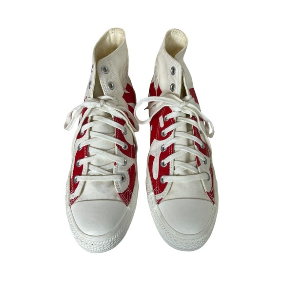 Converse Chuck Taylor All Star Wordmark Natural Red Canvas Hi Tops M10.5 / W12.5 - Picture 4 of 13